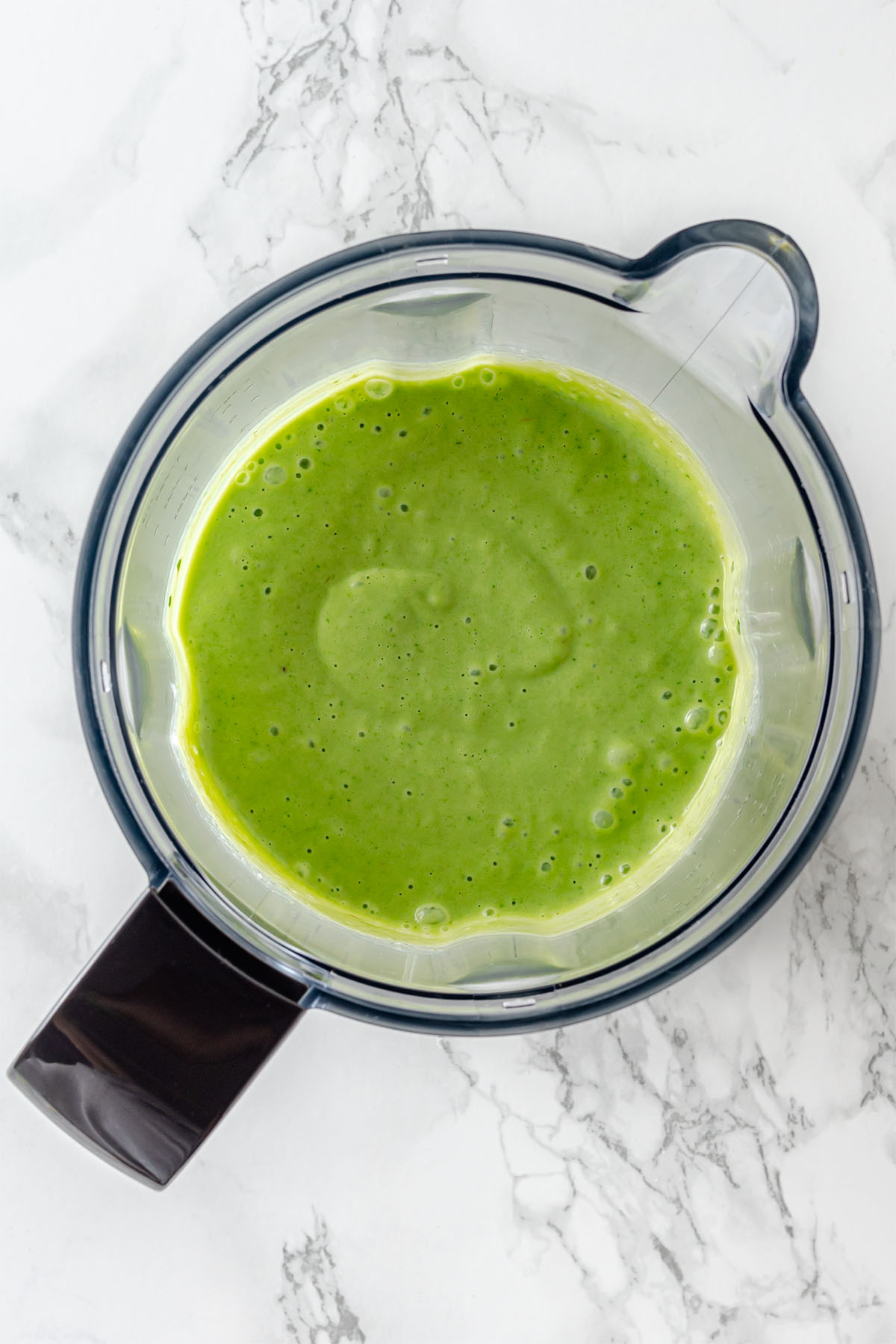 Green smoothie in a blender