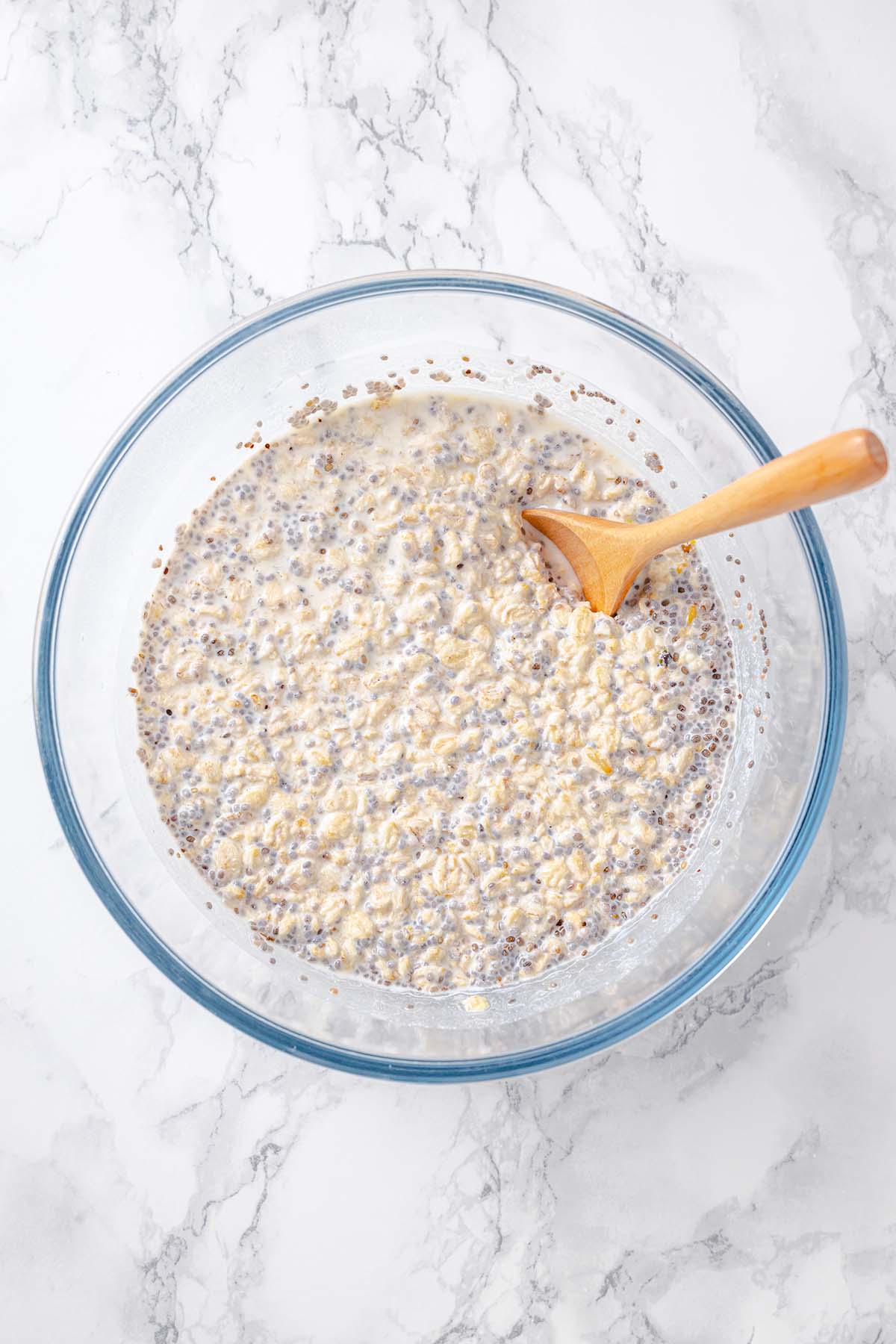 Overnight oats in a bowl