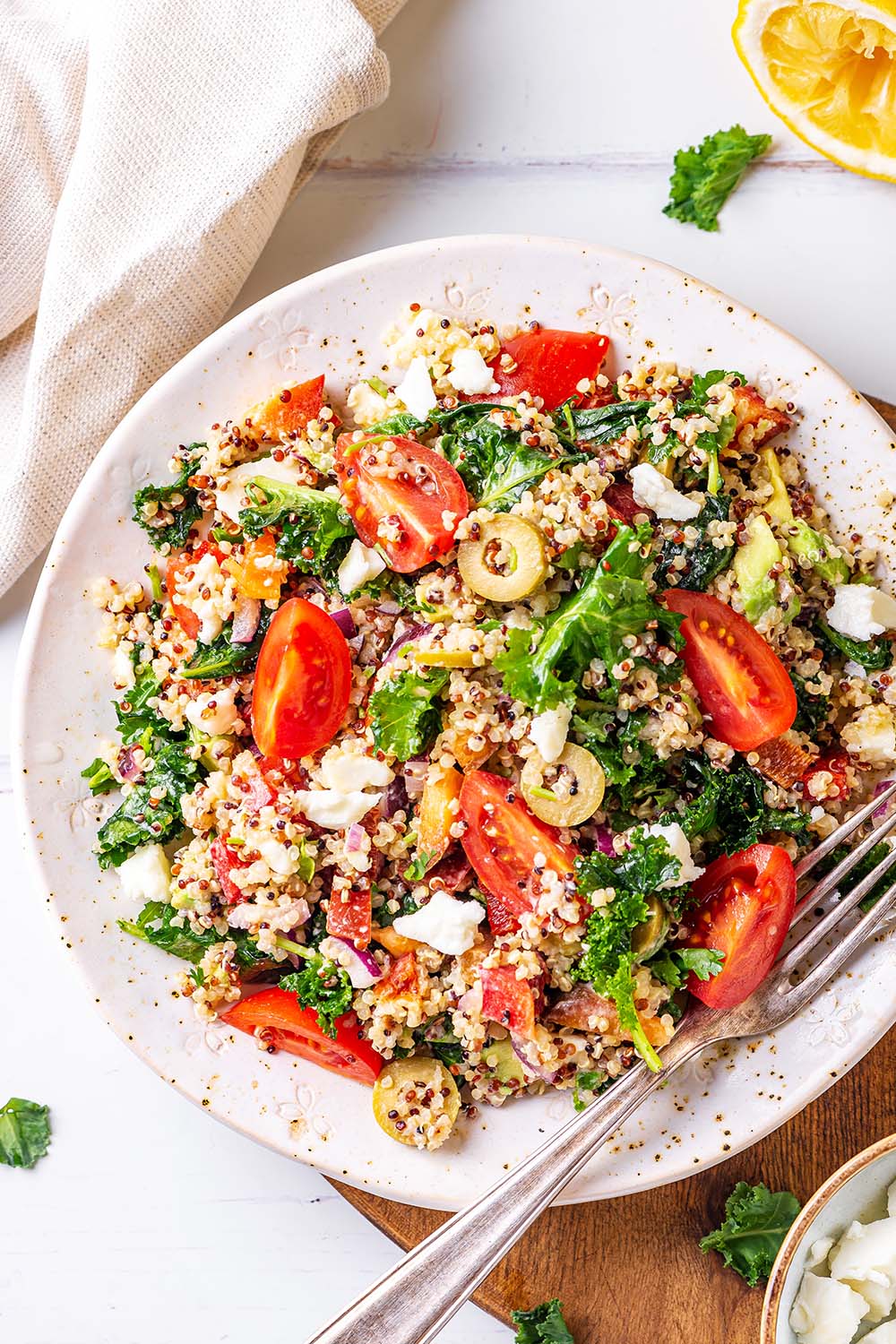 Mediterranean Quinoa Salad with Kale