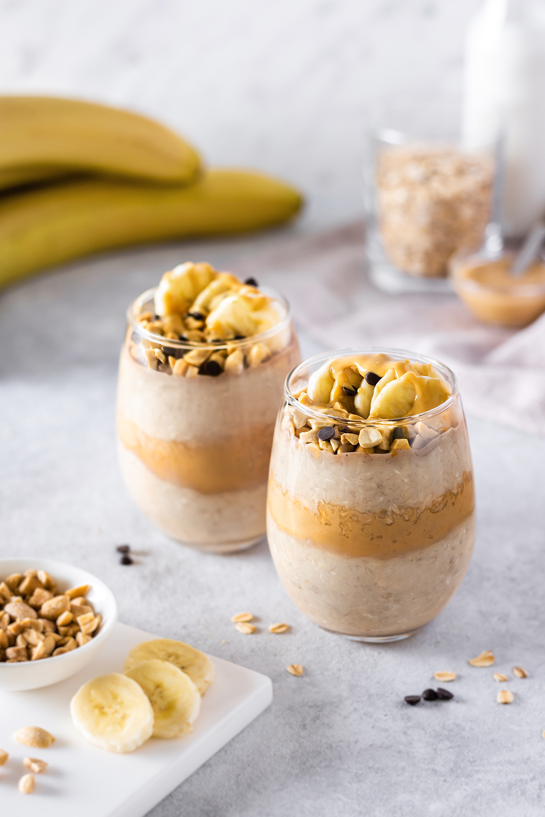 Peanut Banana Overnight Oats - The Willow's Kitchen