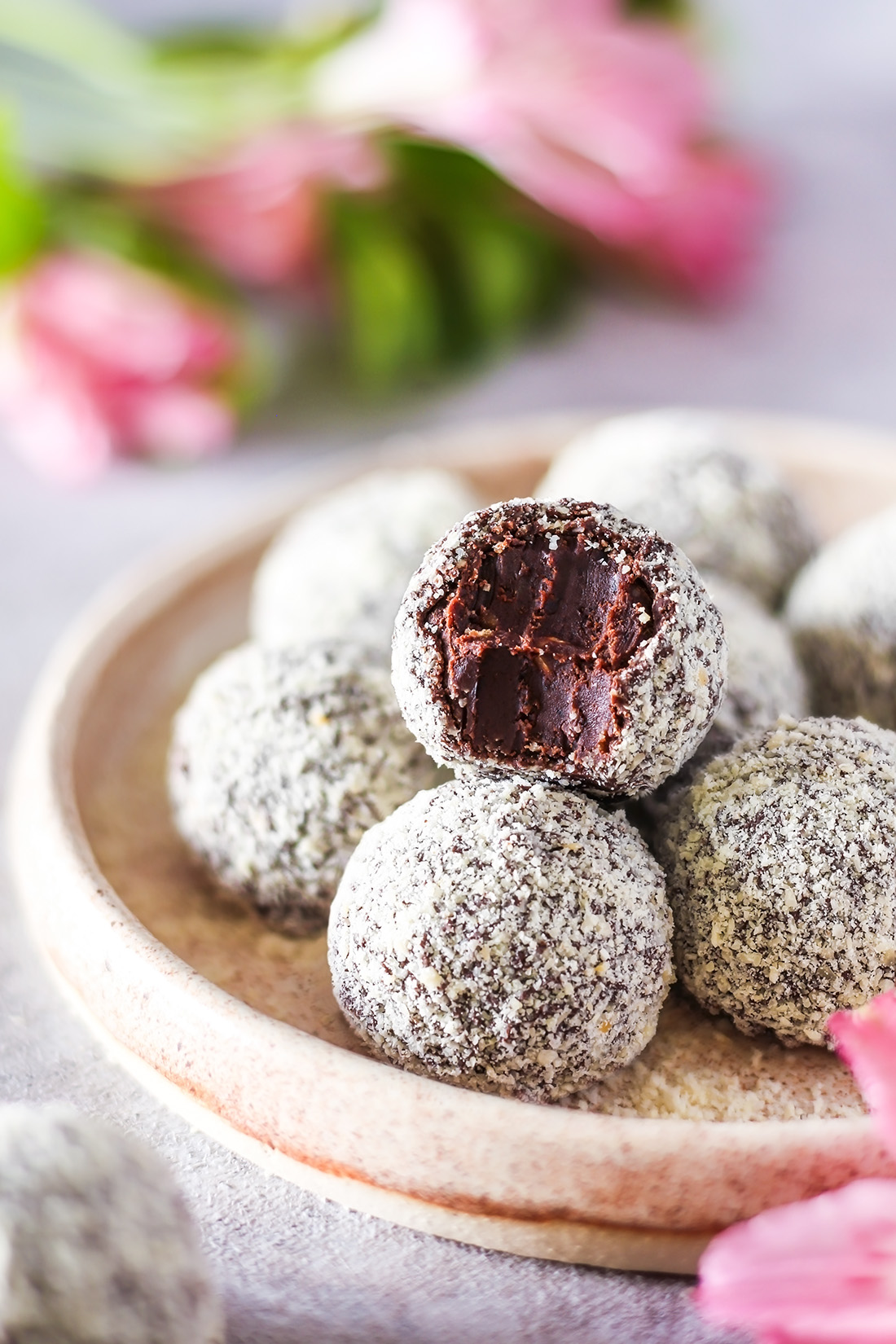 Chocolate Hibiscus Truffles
