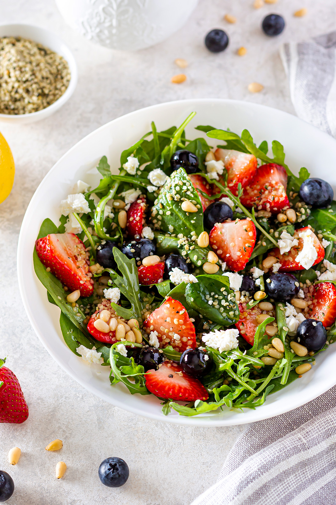 Mixed Greens Salad with Strawberries and Blueberries The Willow's Kitchen