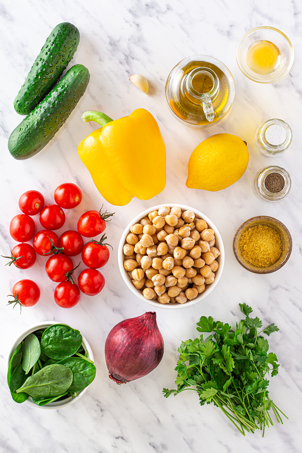 Ingredients for Chickpea Salad