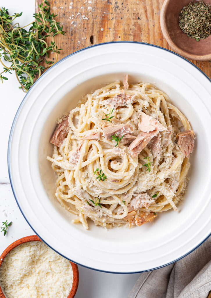 Creamy Canned Tuna Pasta (dairy free)