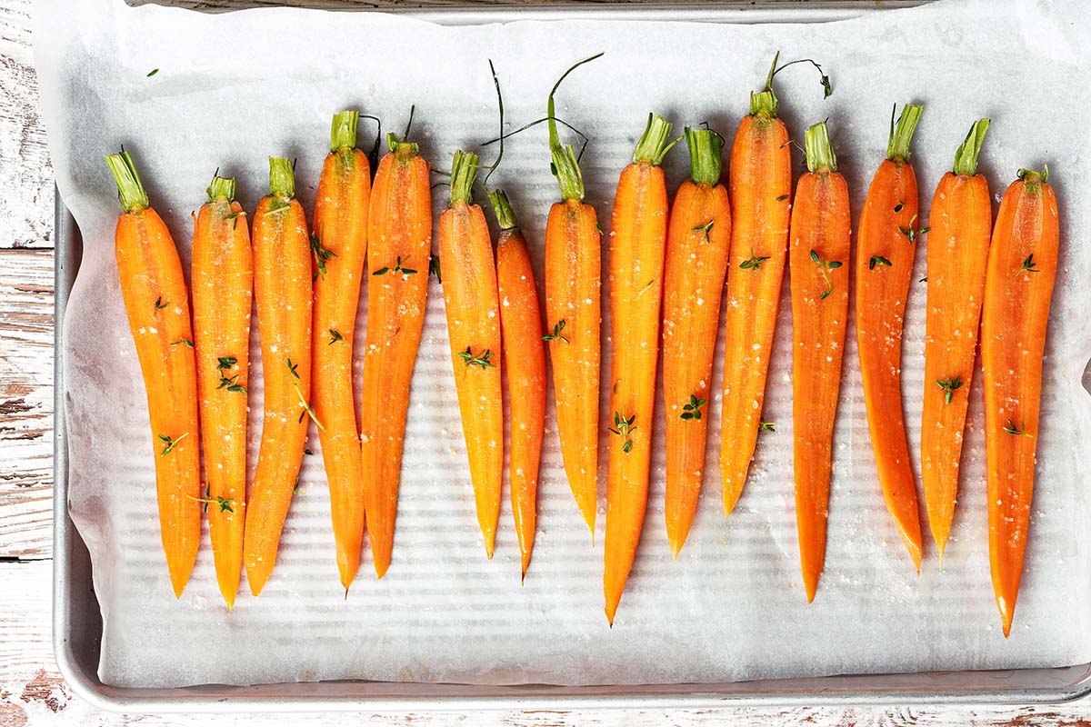baby Carrot sprinkled with thyme