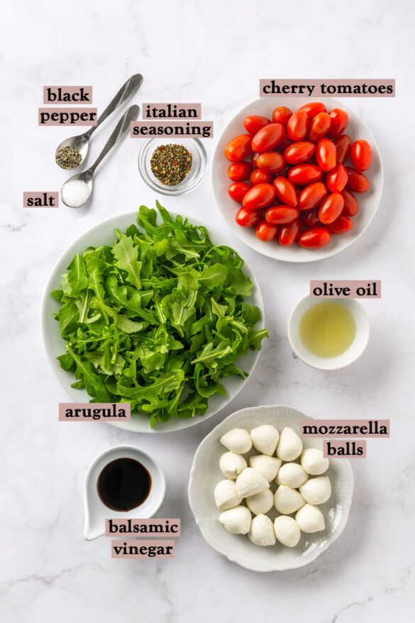 Arugula Mozzarella Salad with Tomatoes (Arugula Caprese Salad)