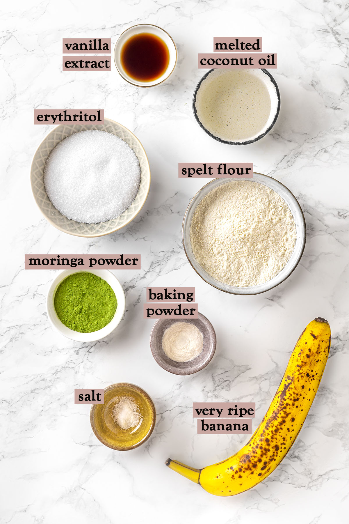 Ingredients for moringa cookies