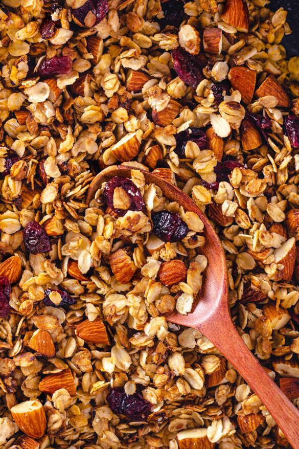 Almond Cranberry Skillet Granola (Easy Stovetop Granola Recipe)