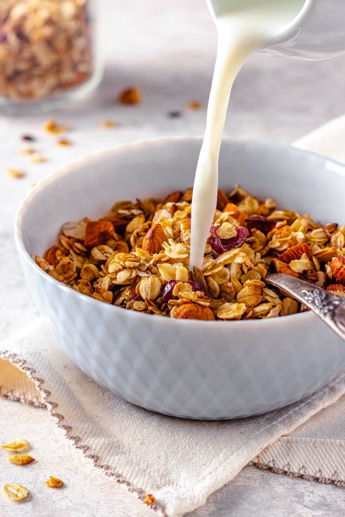 Almond Cranberry Skillet Granola (Easy Stovetop Granola Recipe)